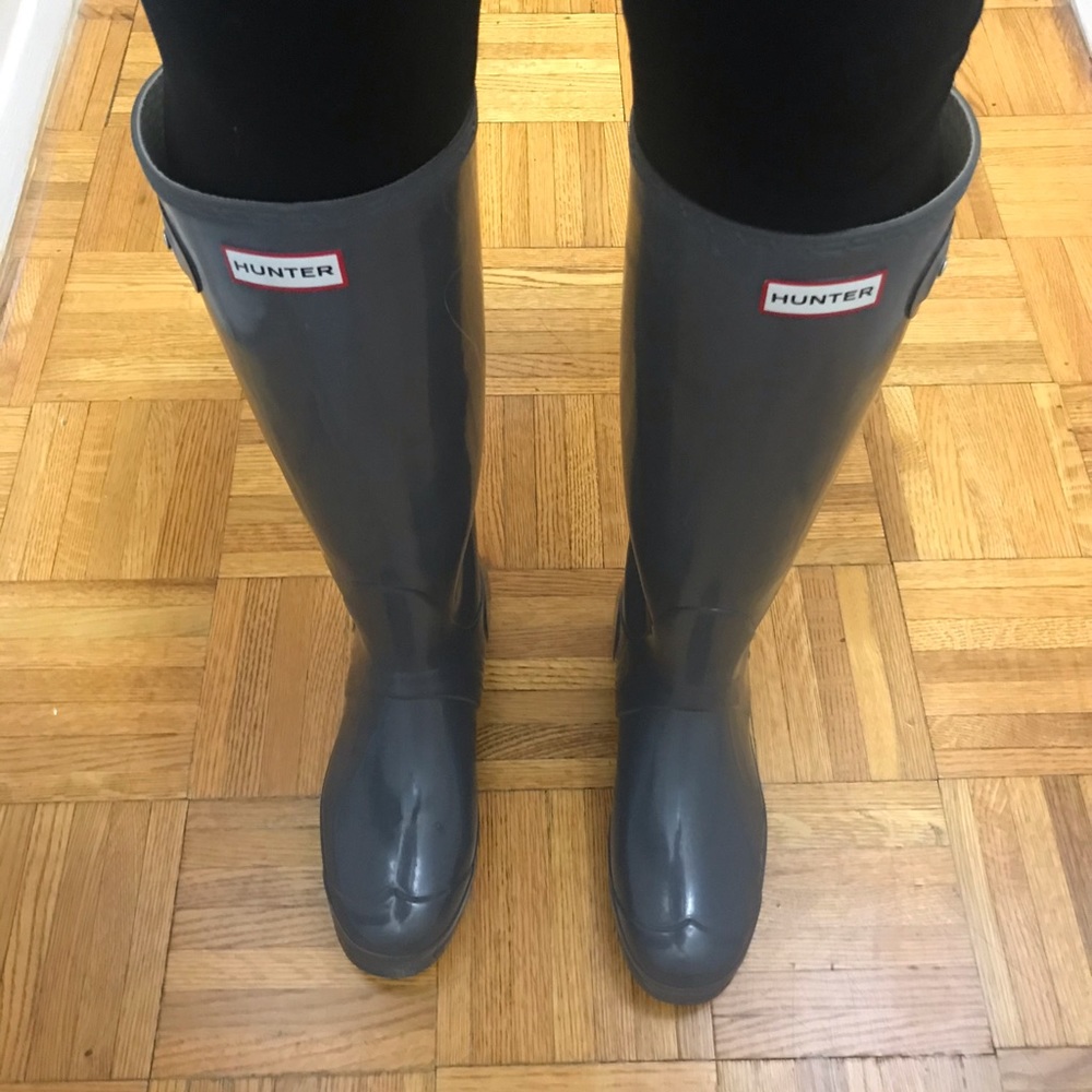 Hunter Tall Rain Boot Grey Women’s Size 8